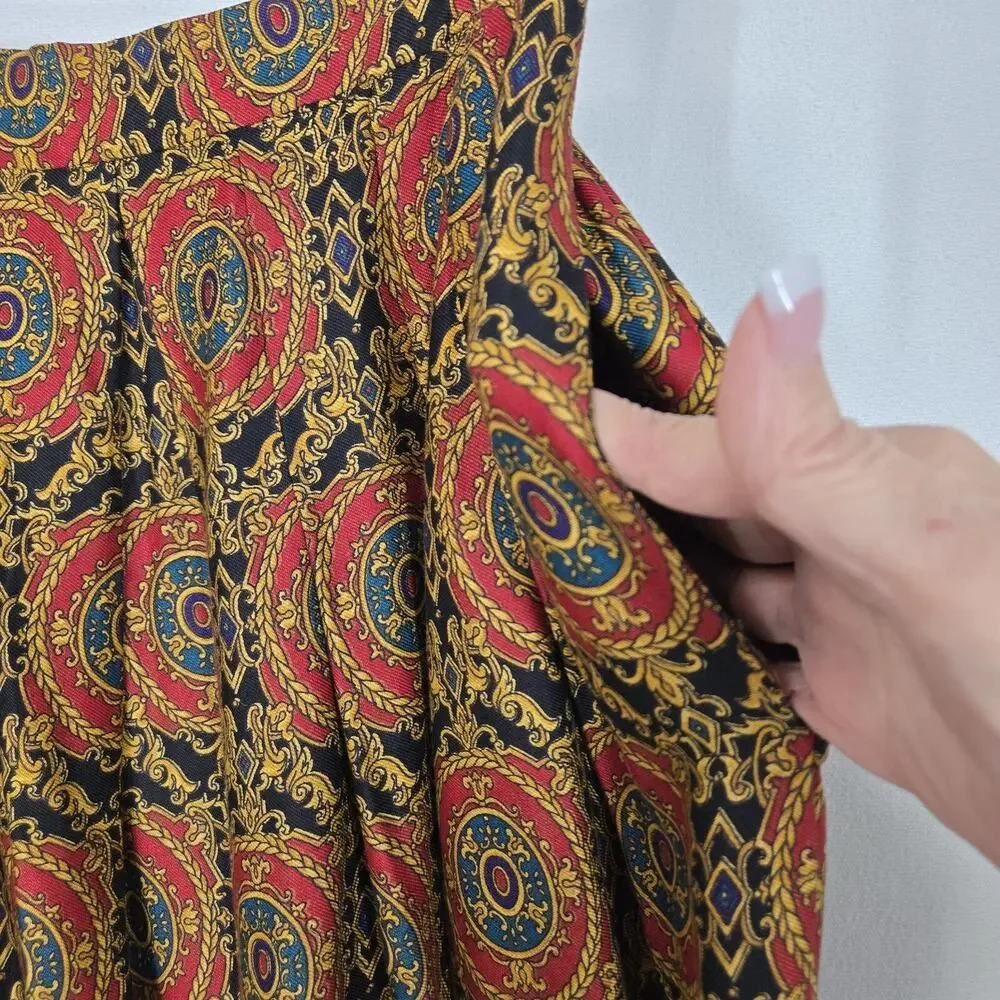 VTG Field Manor 2 pc Skirt Set Top/Jacket Maxi Skirt Vtg Sz 10* Multicolor READ